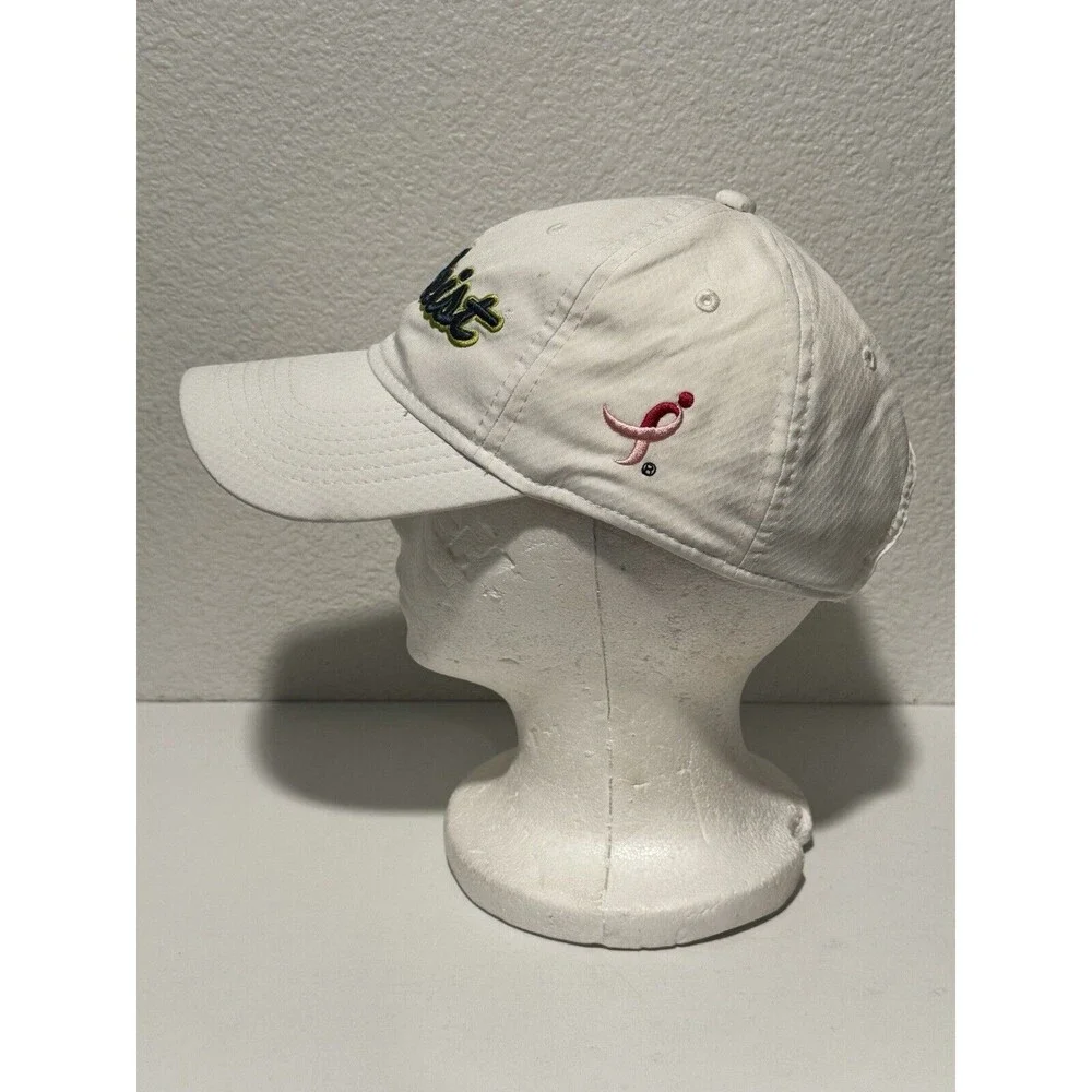 TITLEIST Womens Golf Hat Cap White Logo Adjustable Breast Cancer Awareness LGPA